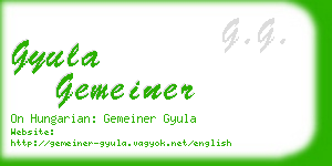 gyula gemeiner business card